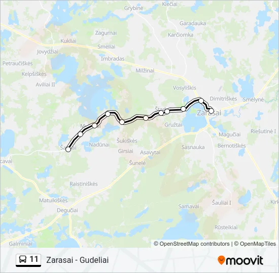 11 Bus Line Map