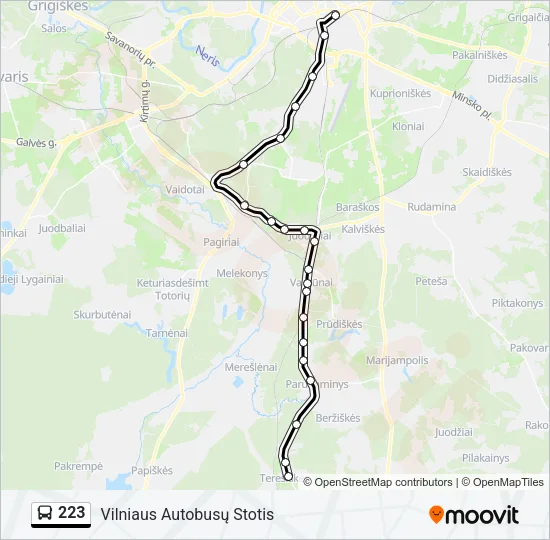 223 Bus Line Map