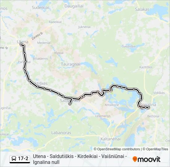 Автобус 17-2: карта маршрута