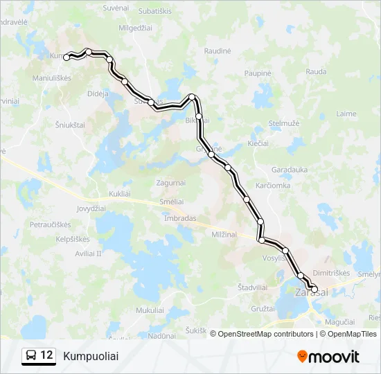 12 Bus Line Map