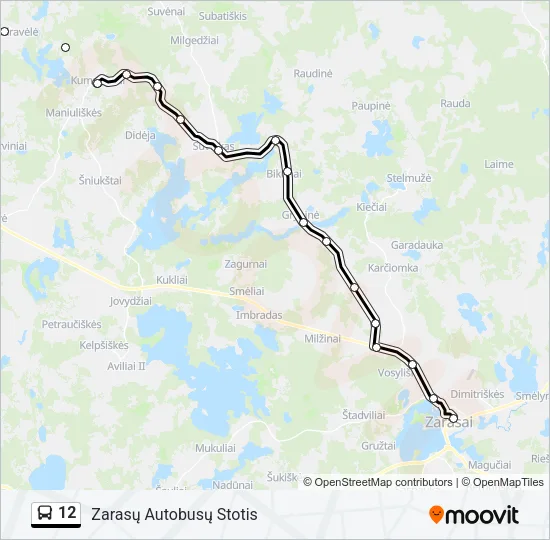 12 Bus Line Map