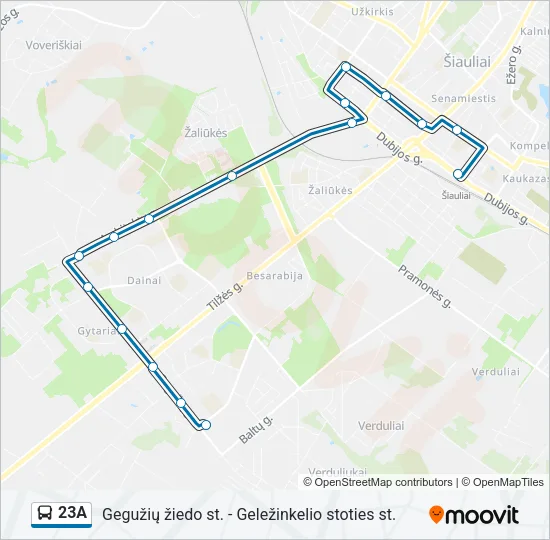 23A Bus Line Map