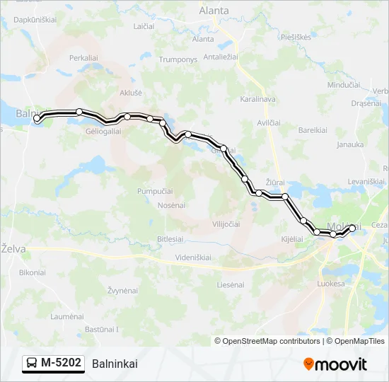 M-5202 Bus Line Map