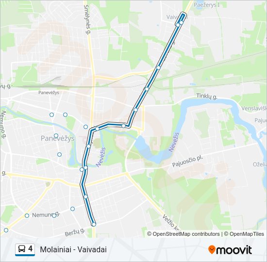 Автобус 4: карта маршрута