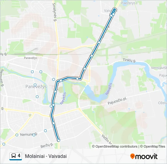 Автобус 4: карта маршрута