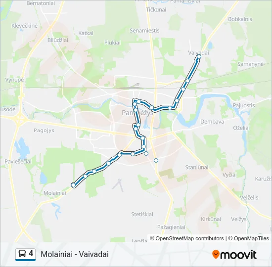 4 Bus Line Map