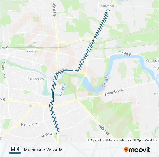 4 Bus Line Map