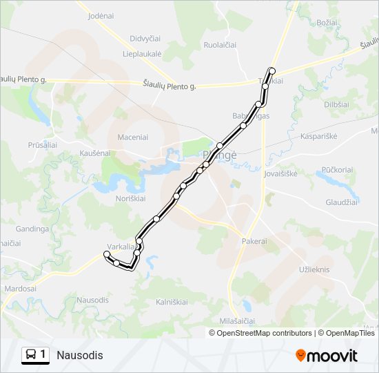 1 Bus Line Map