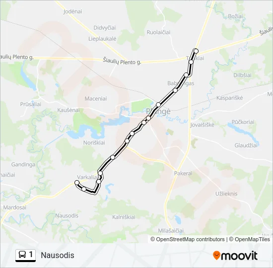 1 Bus Line Map