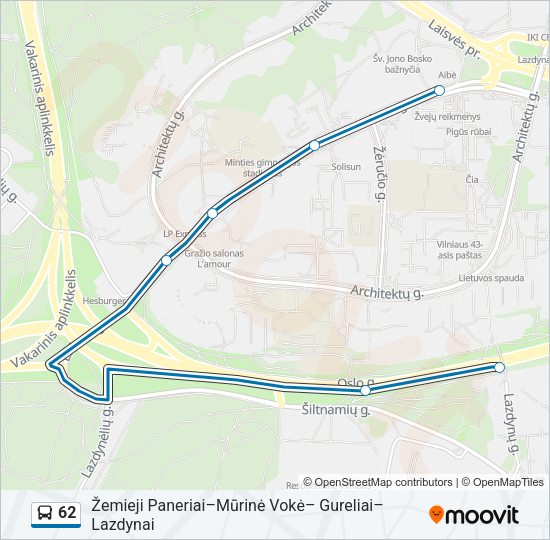 62  kelionės žemėlapis