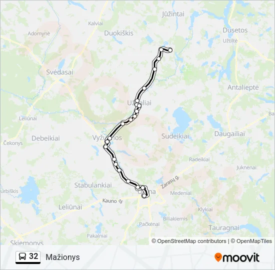 32 Bus Line Map