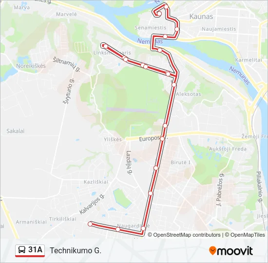 31A Bus Line Map