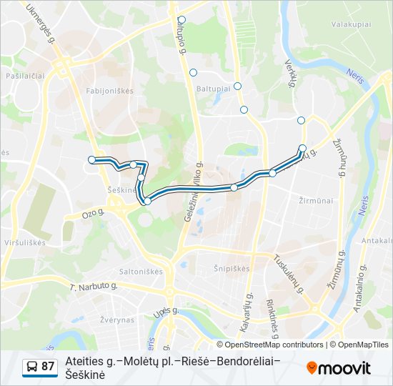 87  kelionės žemėlapis