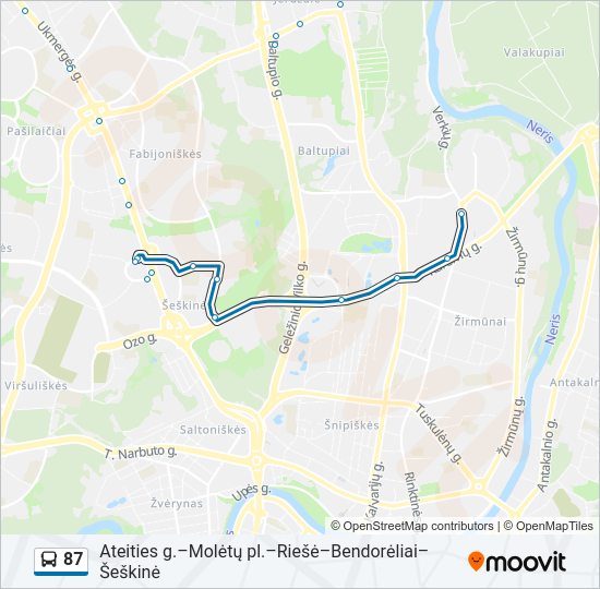 87  kelionės žemėlapis