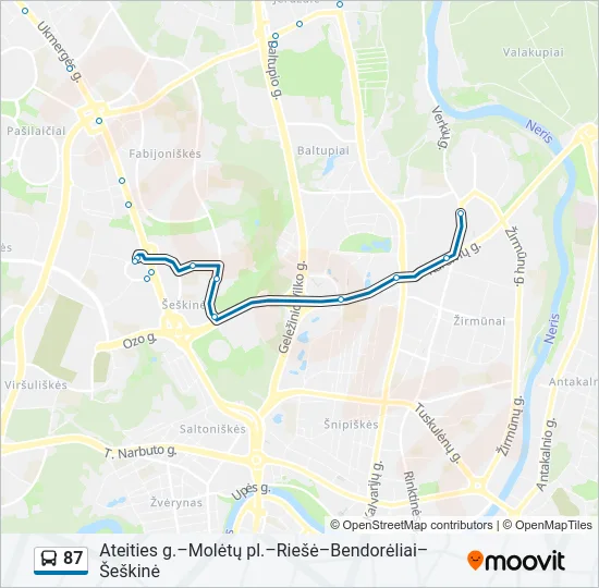 87  kelionės žemėlapis