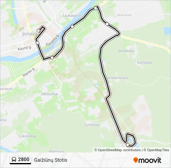 2800 Bus Line Map