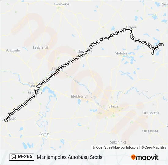 M-265 Bus Line Map