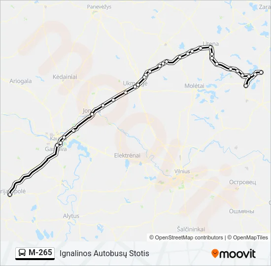 M-265 Bus Line Map