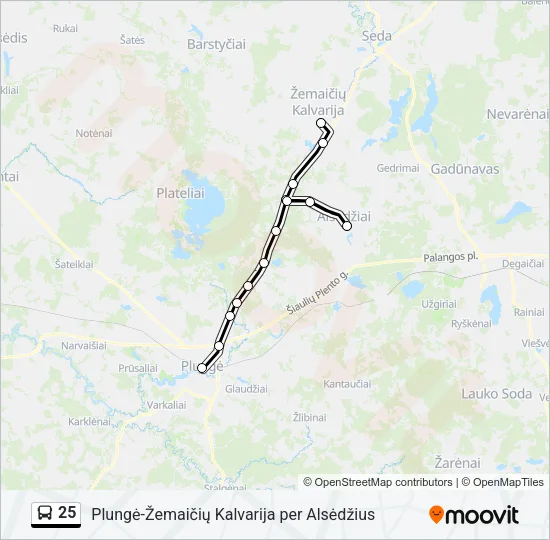 25 Bus Line Map