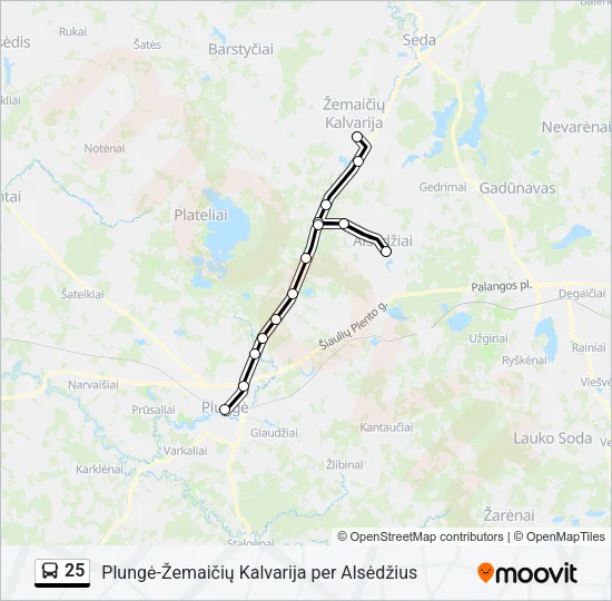 25 Bus Line Map
