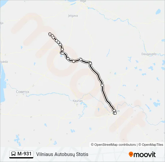 M-931 Bus Line Map