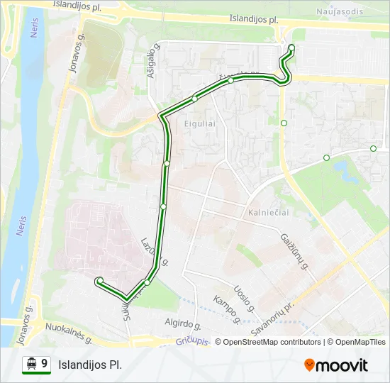 9 Trolleybus Line Map