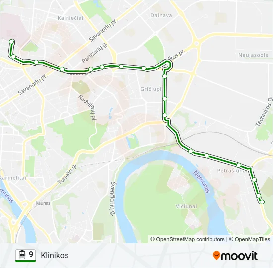 9 Trolleybus Line Map