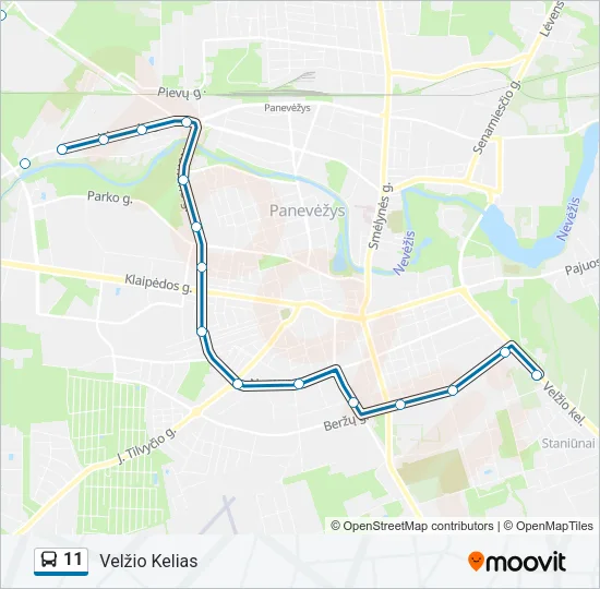 11 Bus Line Map
