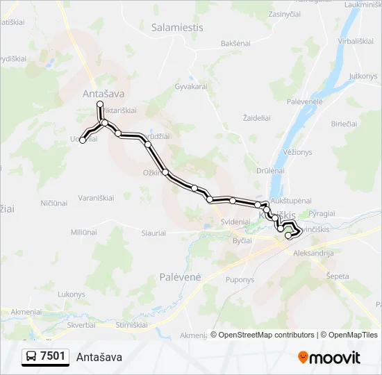 7501 Bus Line Map