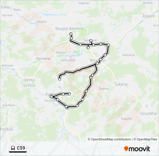 C59 Bus Line Map