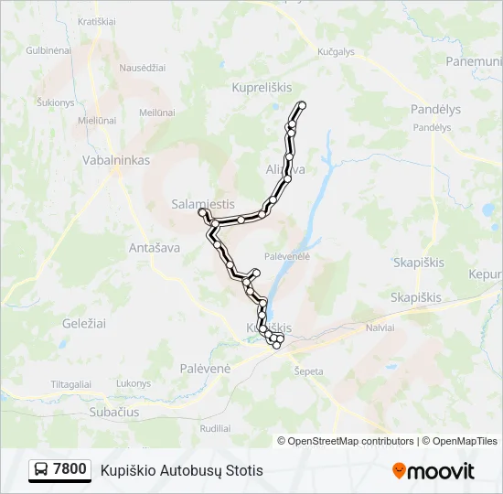 7800 Bus Line Map