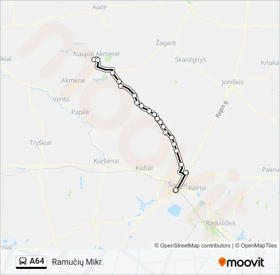 A64 Bus Line Map
