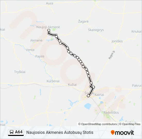 A64 Bus Line Map