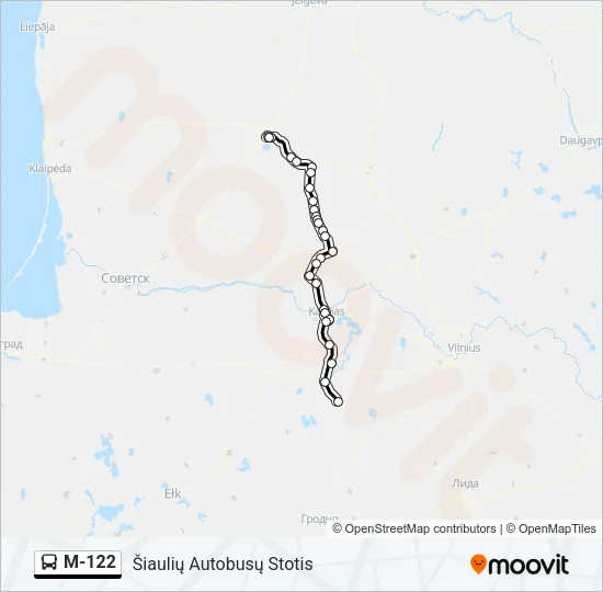 M-122 Bus Line Map