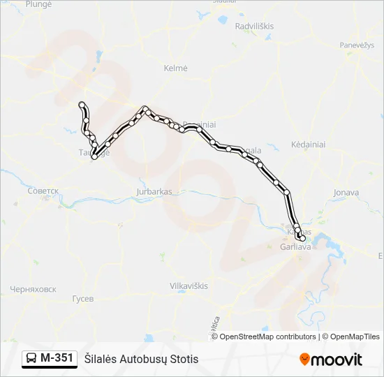 M351 Route: Schedules, Stops & Maps - Šilalės Autobusų Stotis (Updated)