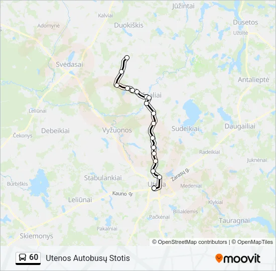 60 Bus Line Map