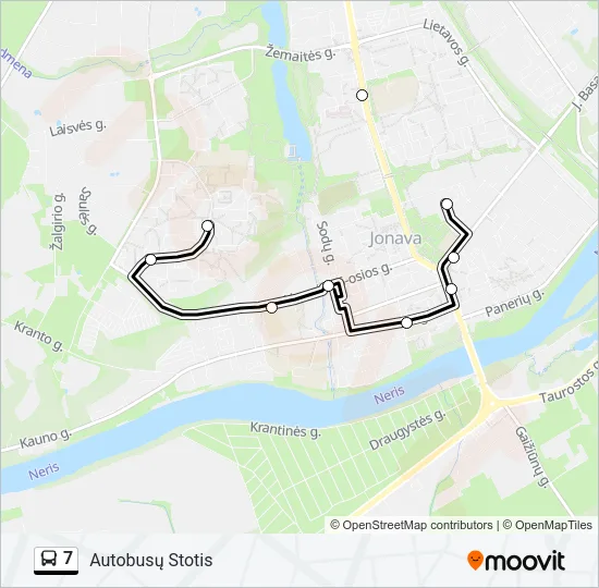 7 Bus Line Map