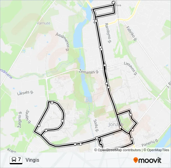 7 Bus Line Map
