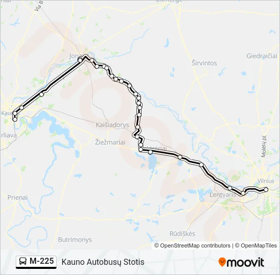 M-225 Bus Line Map
