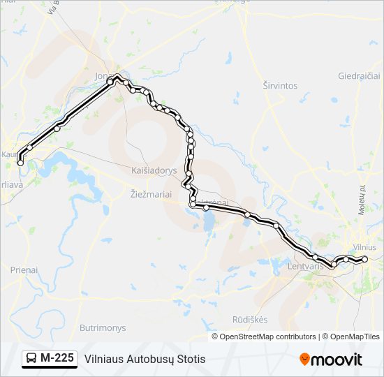 M-225 Bus Line Map