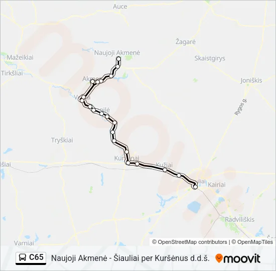 C65 Bus Line Map