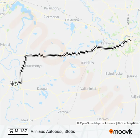 M-137 Bus Line Map
