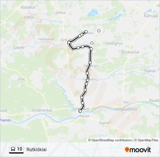 10 Bus Line Map
