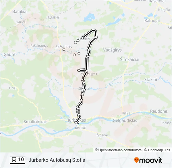 10 Bus Line Map