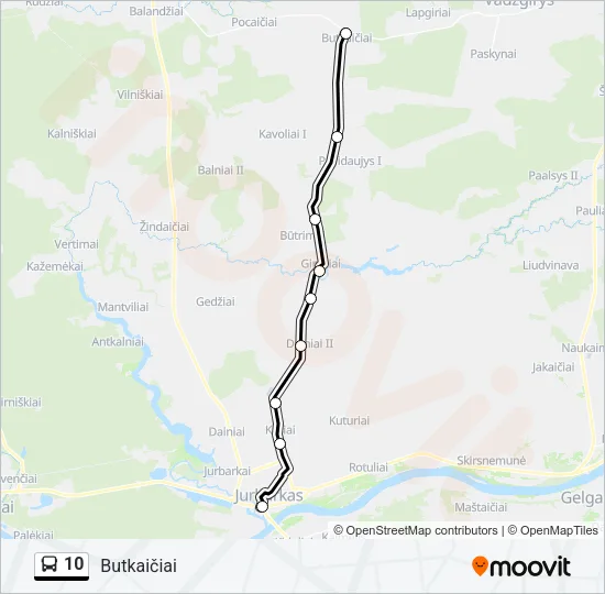 10 Bus Line Map