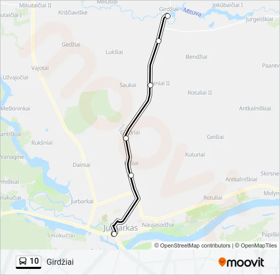 10 Bus Line Map