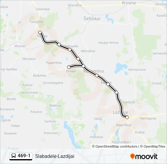 469-1 Bus Line Map