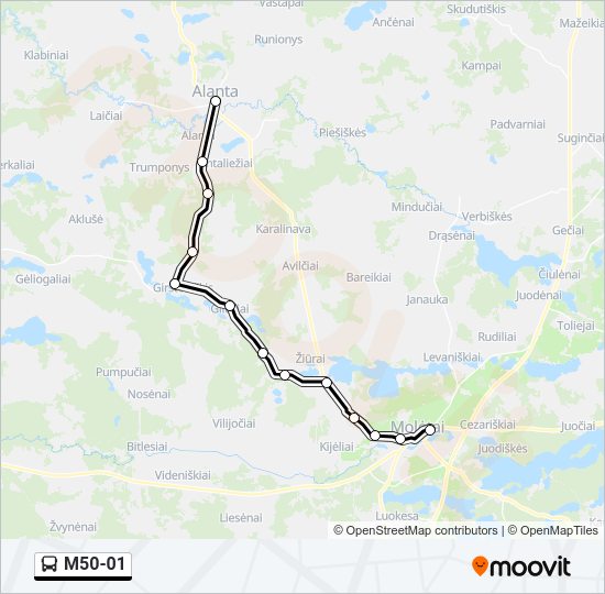 M50-01  kelionės žemėlapis
