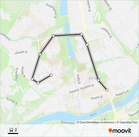 Автобус 2: карта маршрута