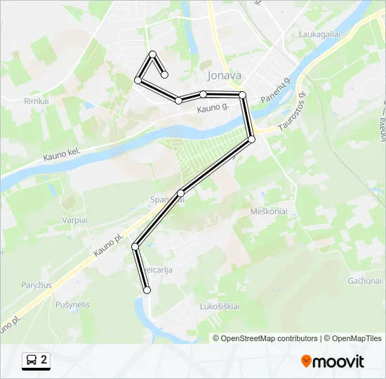 Автобус 2: карта маршрута